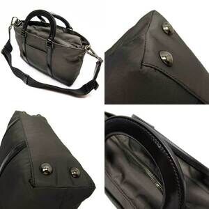 Prada Dark Logo Gray Shoulder Brown Black Bag Triangle Leather Handbag